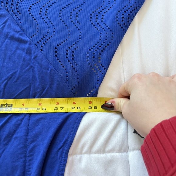 Dotti Womens XL Royal Resort Lace-up Tunic Swim Cover-up Blue Beach Summer Pool - Picture 4 of 7